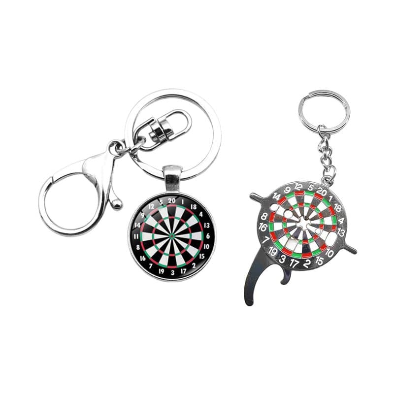 CVDYWDJIE Porte-Clés De Jeu De Fléchettes 2 Pièces, Porte-Clés Créatifs en Métal, Porte-Clés Intéressants, Cadeaux pour Hommes,
