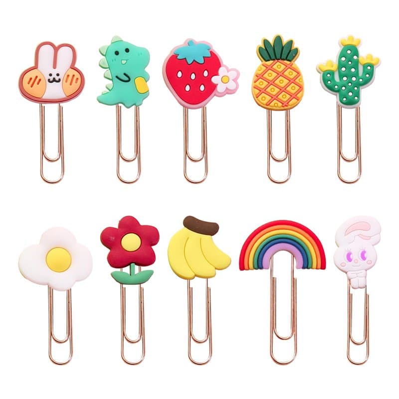 10 Pièces Trombones De Dessin Animé Créatif, Trombones Créatifs, Trombones Mignons, Trombones Décoratifs, Papeterie Pour Enfants