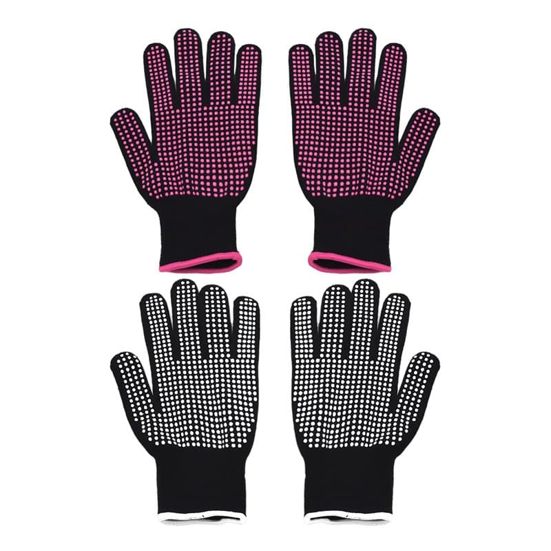 Lot de 2 Paires de Gants Résistants à la Chaleur - Protection Contre le Feu, Isolés, Antidérapants pour Cuisine, Cuisson, Barbec
