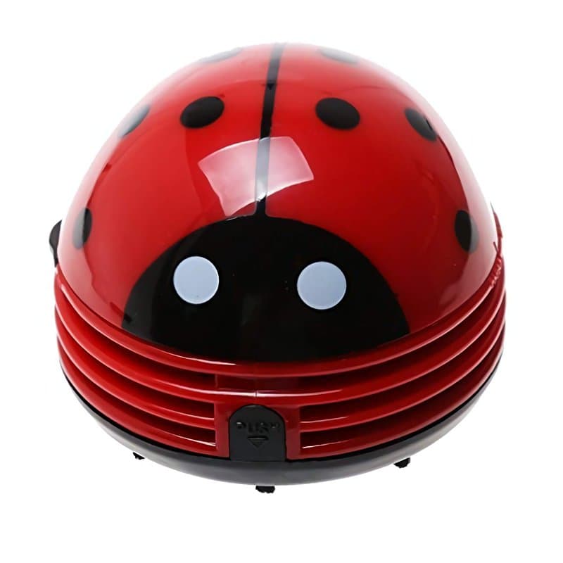 Jzhen Mini Aspirateur de Table électrique,Mini Aspirateur a Main Collecteur de Poussière Forme de Coccinelle Bureau