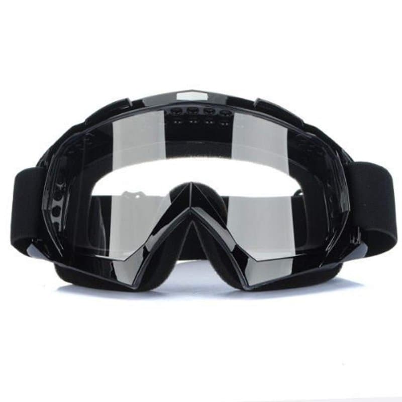 Xrten Lunettes de Protection Masque de Visage Incassable Anti-UV, Lunettes Clair pour Moto Cross Goggle-Noir