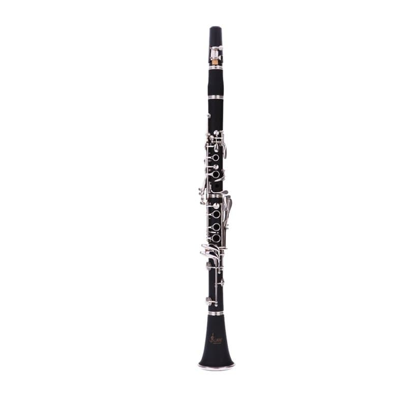 Andoer® Clarinette en bakélite plaqué nickel, 17 clés en Si♭, soprano - Livrée avec chiffon de nettoyage pour graisse à liège, g