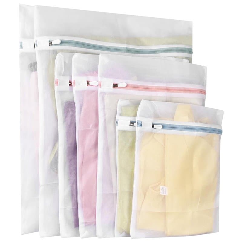 Newaner 7 pièces filet à linge machine a laver,sac a linge 3 tailles, pour éviter la déformation et les plis des vêtements, file