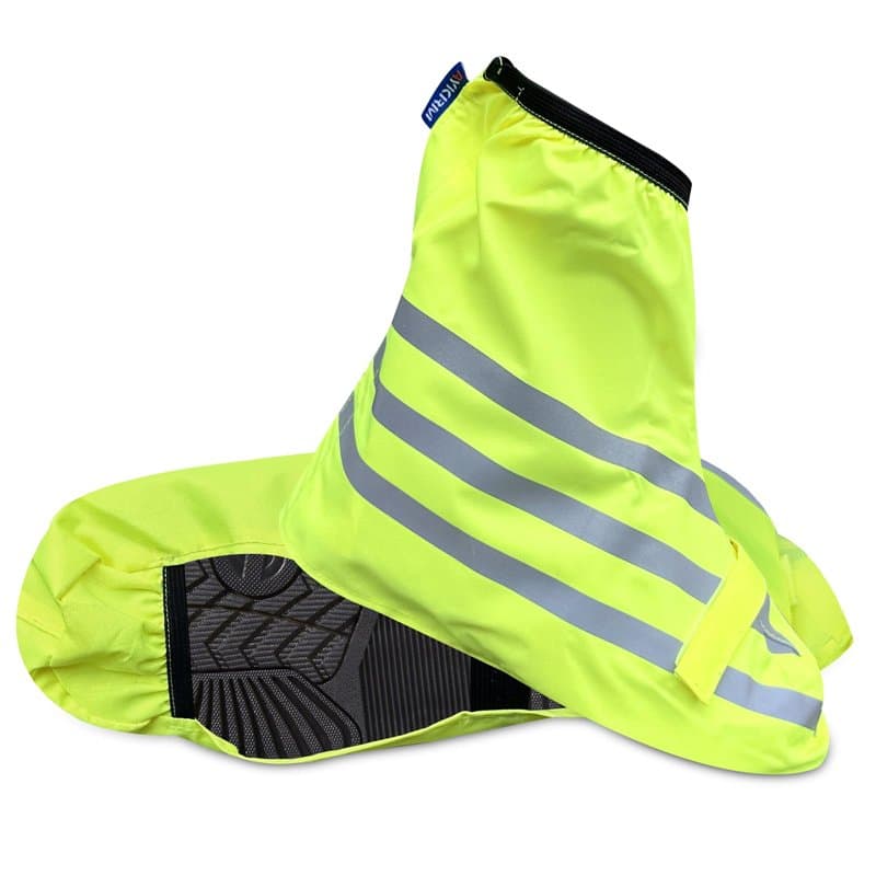 Maxentico Surchaussures Velo avec Bandes Réfléchissantes, Protection Pluie Chaussures Velo Réutilisable, Couvre Chaussure Velo P