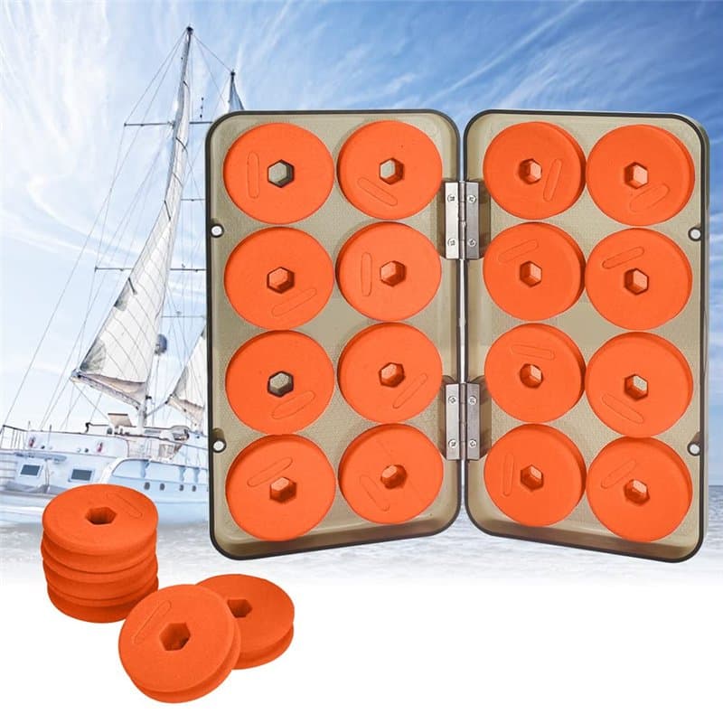 ANTHYTA 16 Pcs Bobines de Mousse de Pêche, Bobine de Pêche en Mousse Légère, Bobine Fil de Pêche avec Boîte en Plastique, Enroul