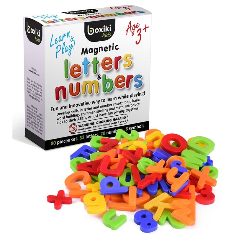 80 pièces Alphabet Magnets Set | ABC Learning Jouets | Lettres et Chiffres magnétiques en Plastique | des Nombres et des Couleur