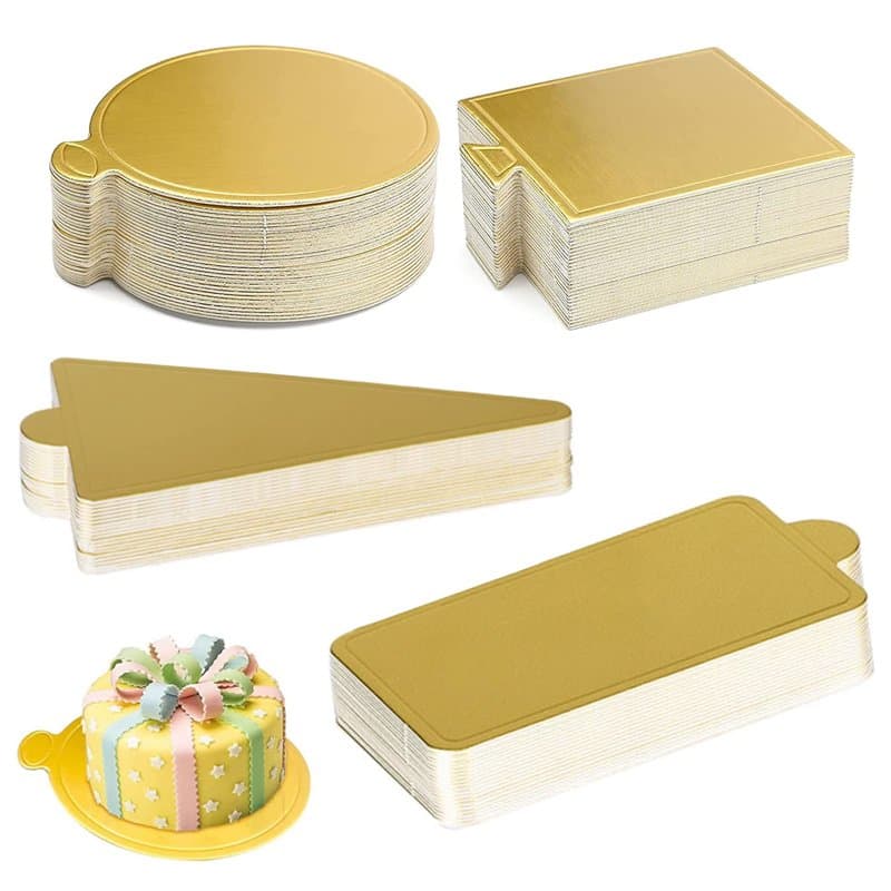 Base de Gâteau Mousse,CHENKEE 120 Pcs Mini Bases De Gâteau en Carton Mousse Cake Boards Décorative Planches Assiettes en Papier