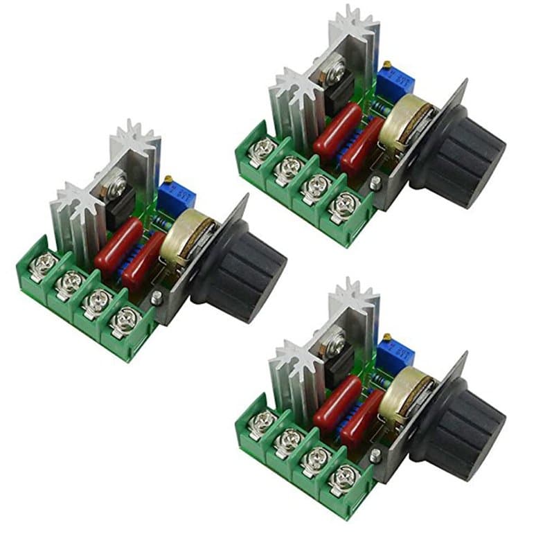 Aihasd 3 pièces AC 110V-220V 2000W Haute performance Module régulateur de tension électronique Ajustable Contrôleur de régime mo