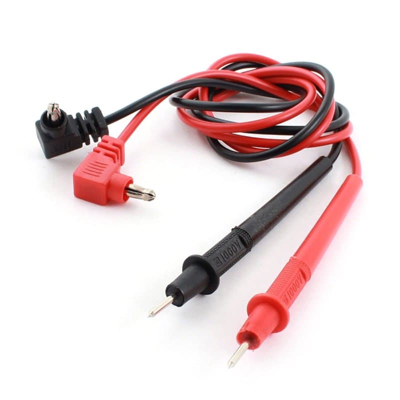 sourcing map 4.0Mm Angle droit connecteur banane pour tester fil multimètre sonde Câble 670mm