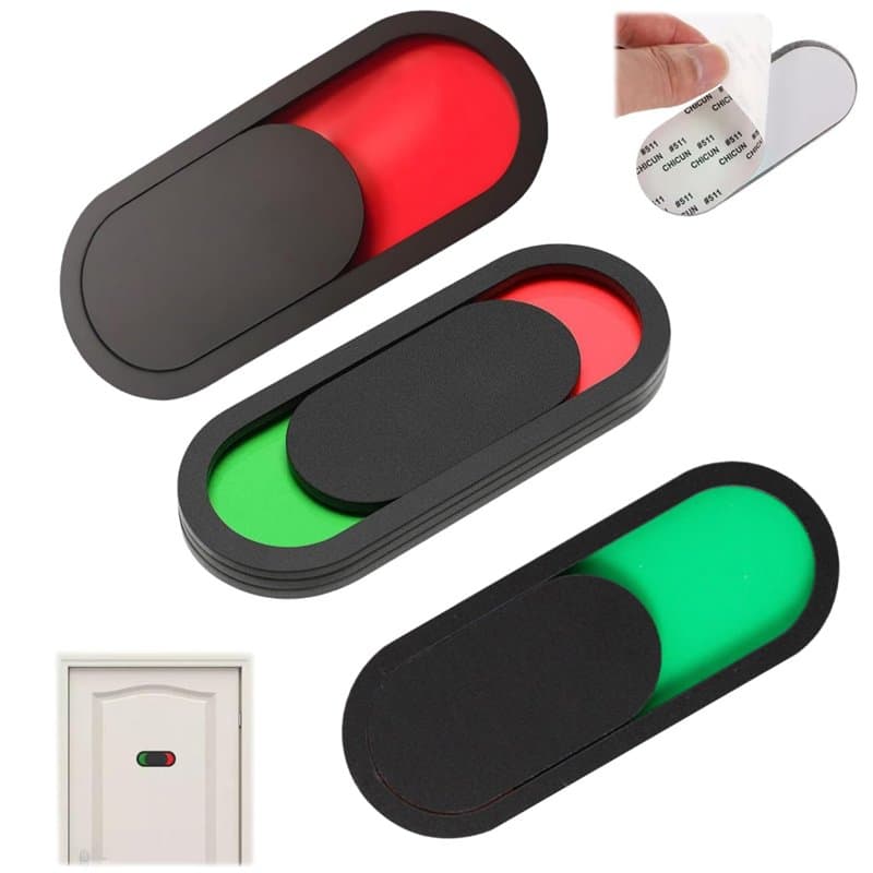 3 pièces Panneau de Enseigne Coulissante,10 * 4cm panneau de toilettes coulissant,Panneaux de Porte Libre/OCCUPÉ,Panneau De Conf