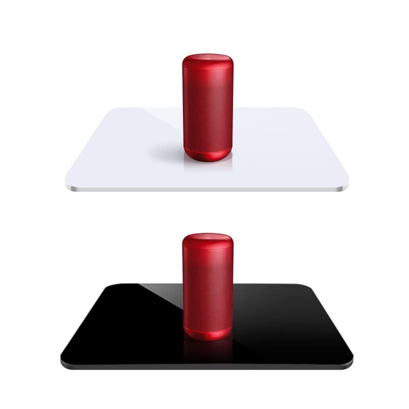 UTEBIT 2 Pcs Tableau de Réflexion Fond Studio Photo en Acrylique Noir et Blanc pour Photographie de Produits Bijou Cosmétique Ve