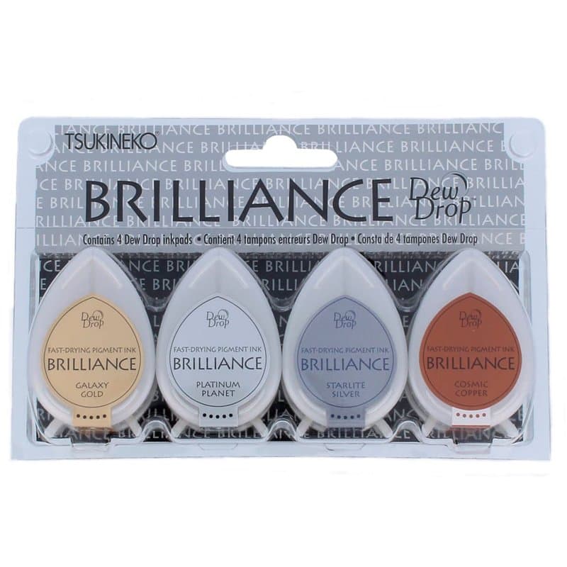 Tsukineko Tampon encreur 3,5 x 5 cm en Brillance Assorties, Multicolore