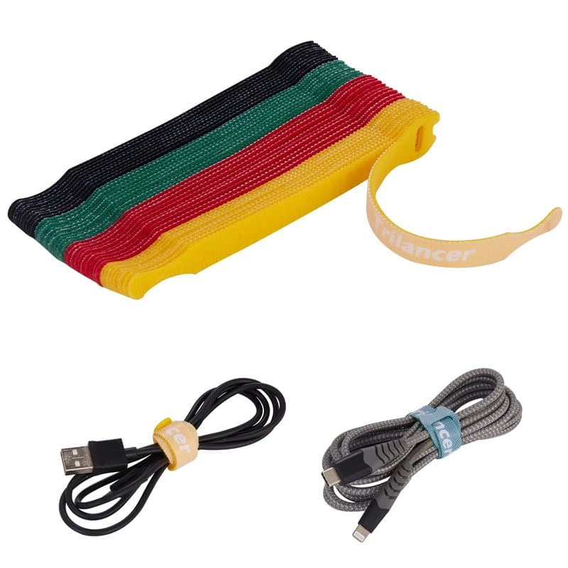 40PCS Attaches de câble Trilancer réutilisable Fermeture en Nylon Microfibre Organisateur pour Cordes et Gestion des Câbles 15cm