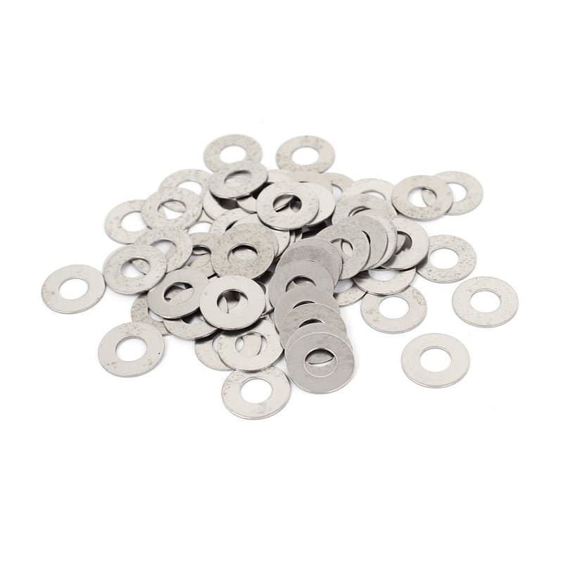 sourcingmap M5x12mmx0.5mm Rondelle Plate en Acier Inoxydable Rond pour Vis à Boulon 100Pcs