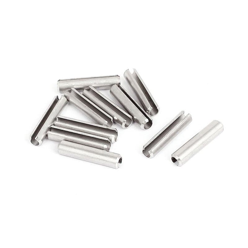 sourcingmap Goupille à Ressort Fendue M4 x 20 mm en acier inoxydable 304 Rouleau Cheville broche 10pcs