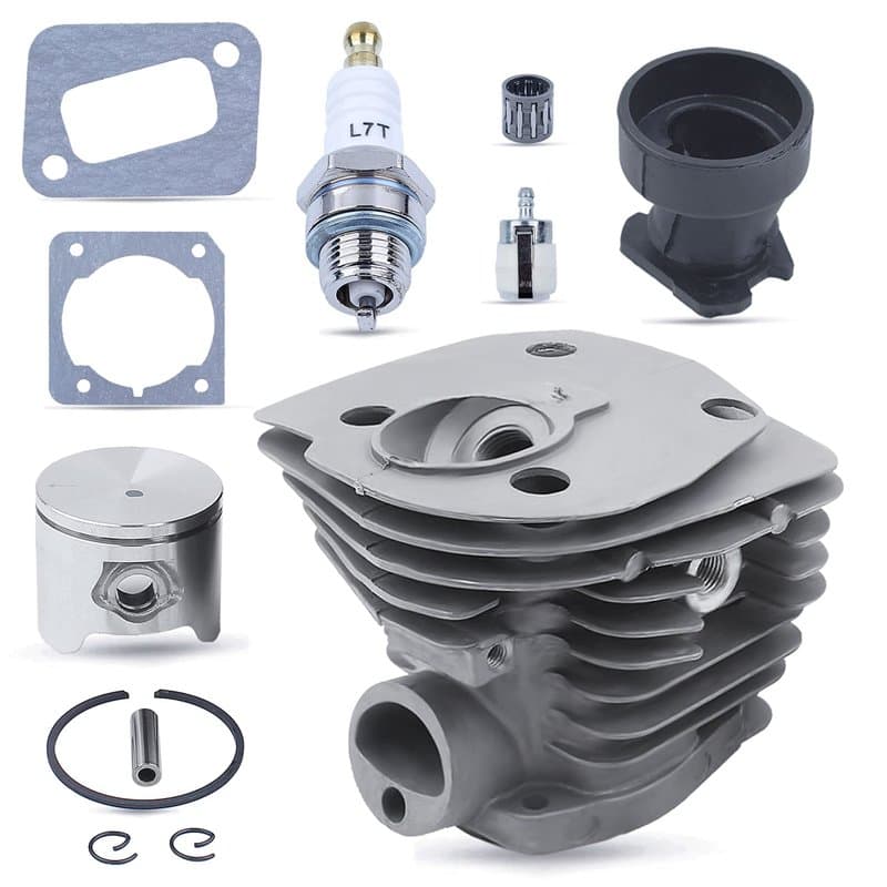 44 mm Nikasil plaqué Tronçonneuse Piston de cylindre Joint Pièces de rechange Kit pour Husqvarna 350 351 353 346XP avec collecte