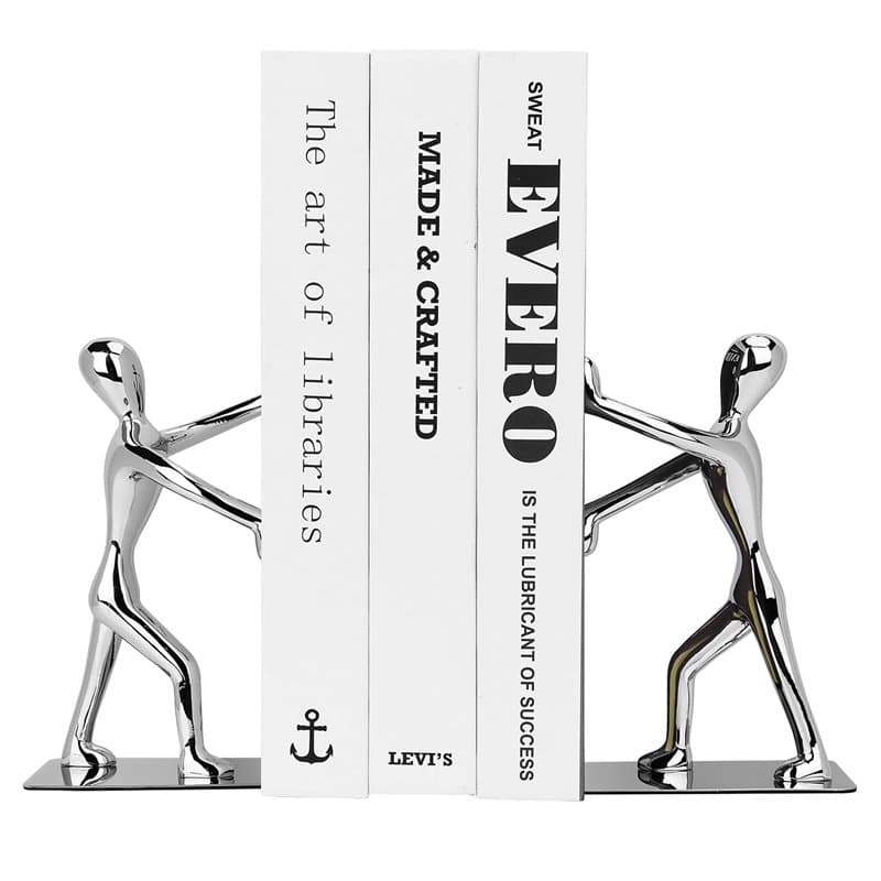 Kioneer Serre-Livres En Acier Inoxydable Robuste Et Antidérapant, Kung Fu Man Serre-Livres Humanoïdes Pour La Maison, Le Bureau,