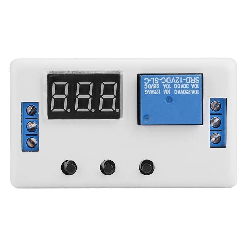 Relais de Minuterie, Temporisateur Réglable Affichage à LED 12V Module de Commutation de Contrôle d'Automatisation