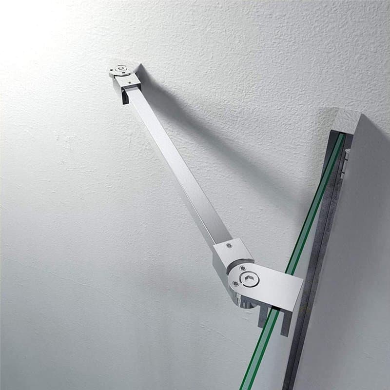 Barre de renfort pour porte de douche par M-Home en acier inoxydable, 50 cm, pour panneau de verre sans cadre de 6mm à 10mm d’ép