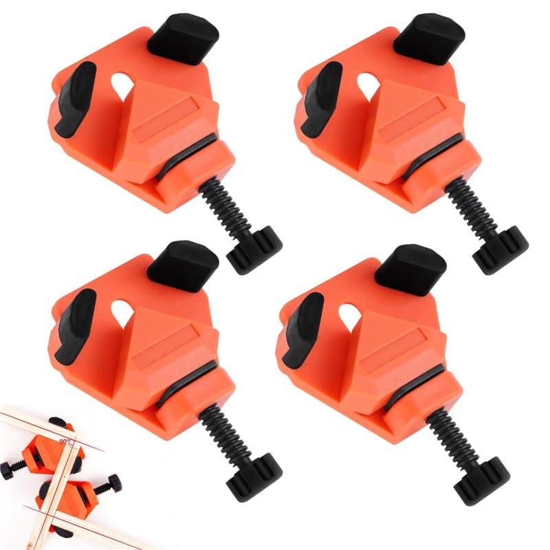 xiruiubao 4 Pcs Serre Joint Angle, Serrage à Angle Droit 90 Degrés, Pinces à Angle Droit Reglable, Serre Joint Angle Droit pour