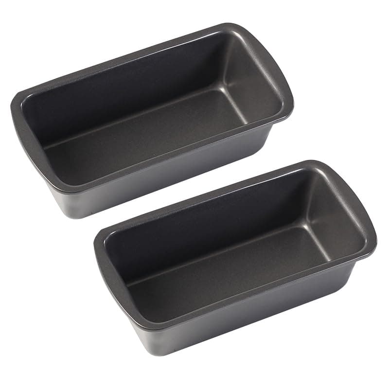 MEIYAXINWIN 2 Pcs Moule à Pain en inoxydable,19x9x6cm Petit Rectangulaire moule a cake antiadhésif en acier au carbone,pour La C
