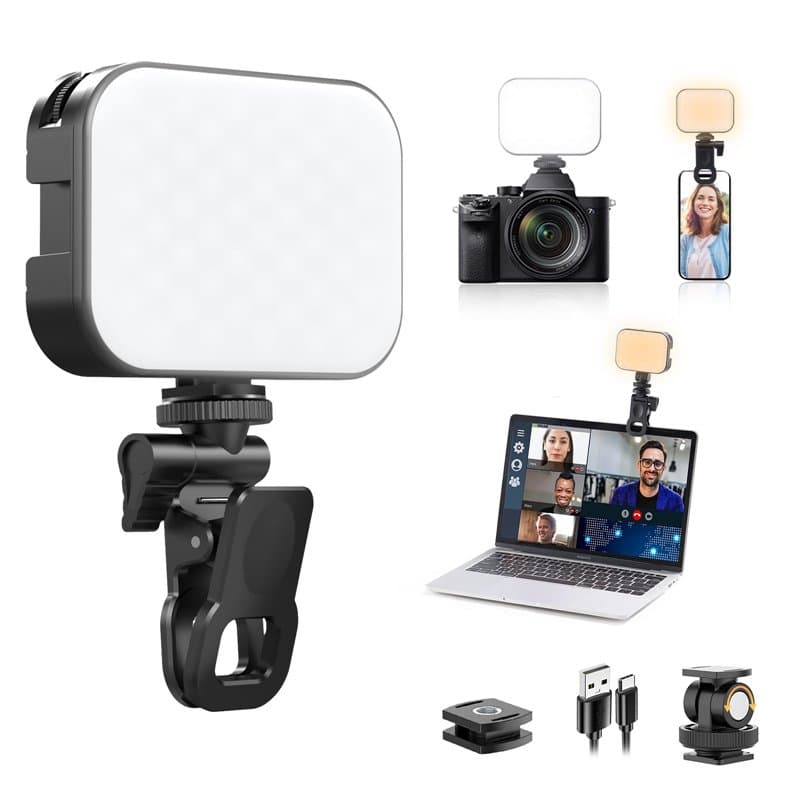 Ulanzi VL100X Lumière pour Selfie, Panneau LED Clipable pour Téléphone Portable, Tablette, Lumière d'Appareil Photo Portable Bic