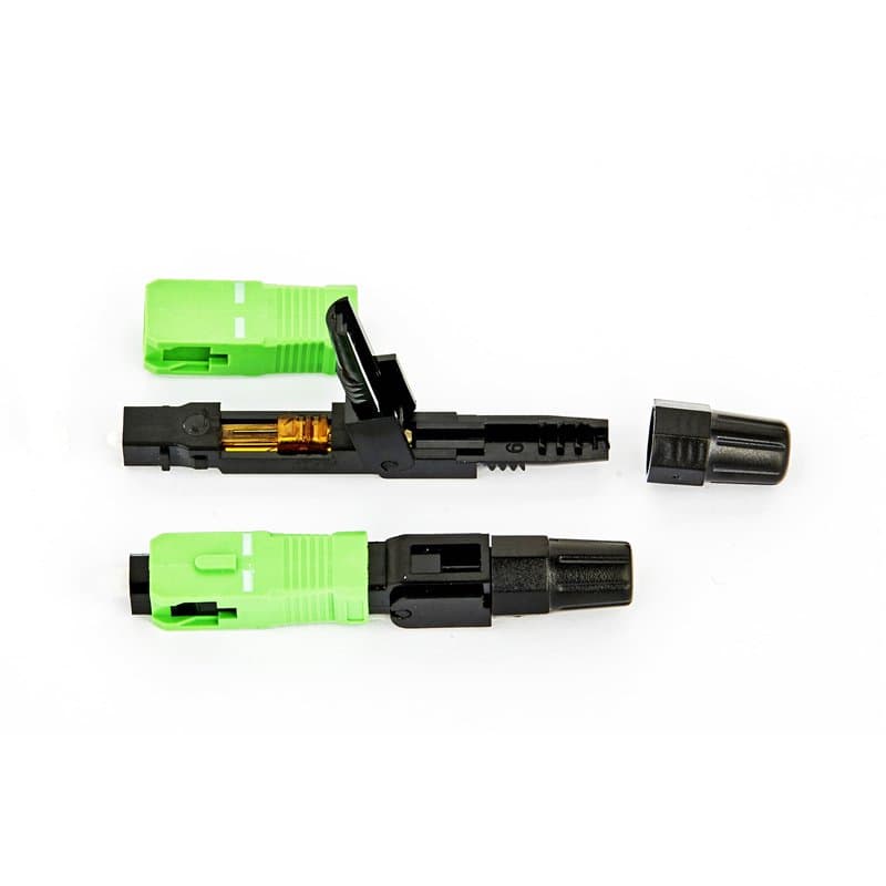 BAUDCOM FTTH Lot de 10 connecteurs à fibre optique, connecteur optique SC APC de type flip, connecteur froid rapide de niveau té