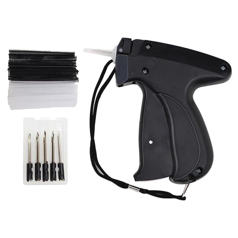 Anlising Etiqueteuse Pistolet d'Etiquettes Prix, Pistolet Etiquette Textile avec 6 Aiguilles + 1000 Fils Paddle(8MM), Étiqueteus