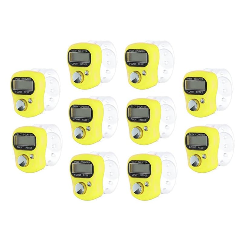 Hitopin10 Pièces Compteur de Doigts, Compteur Électronique de Doigts, Compteurs Numériques à 5 Chiffres, Compteur de Doigts Clic