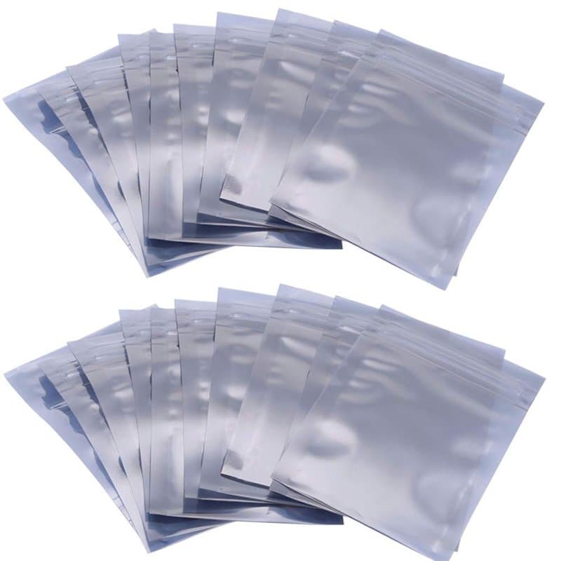 SUNFUA 100 Pièces Refermables Pochette Antistatique Antistatiques Sacs Transparent pour Matériel électronique et Composant élect