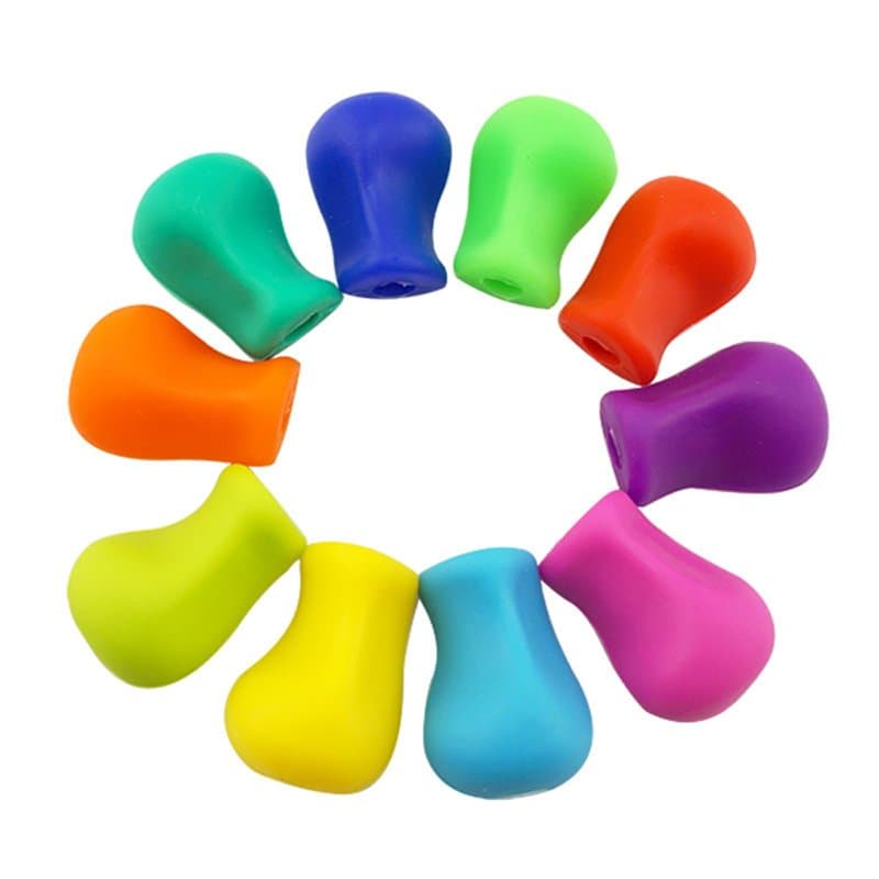 Guide Doigts Écriture Enfant,10 pièces Crayon Grip,Aide à l'écriture Enfants Écriture Grip Crossover Aide À L'écriture Poignées