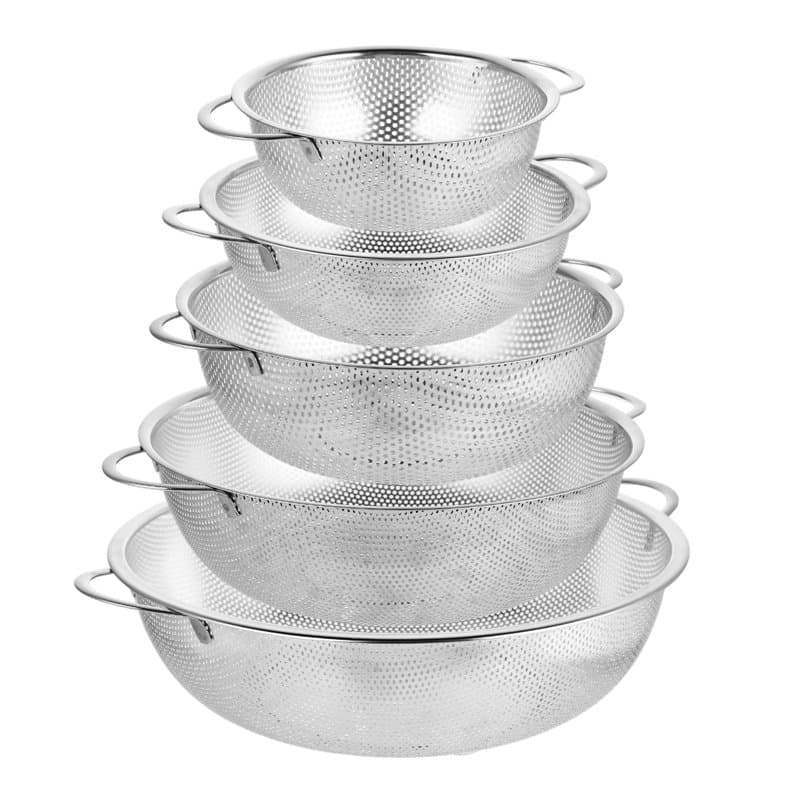 Passoire inox - passoire cuisine multifonctionnelle. Passoire robuste et pratique, idéale pour légumes, pâtes et filtration. Des