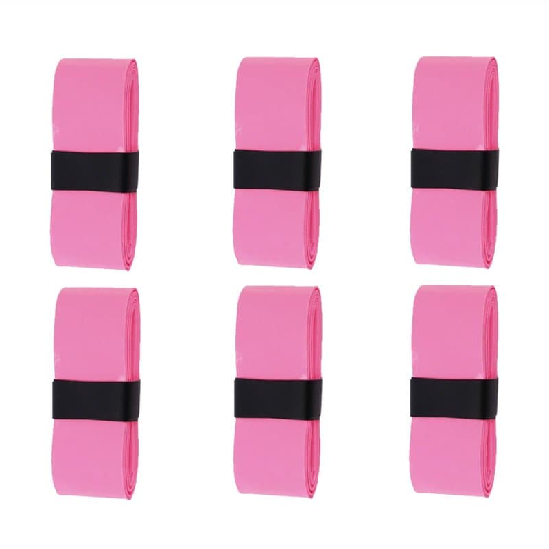 6 Pièces Rose Bande Antidérapante Auto-adhésive pour Raquette de Tennis et Badminton,Perforée et Absorbante,Séchage Rapide,Compa