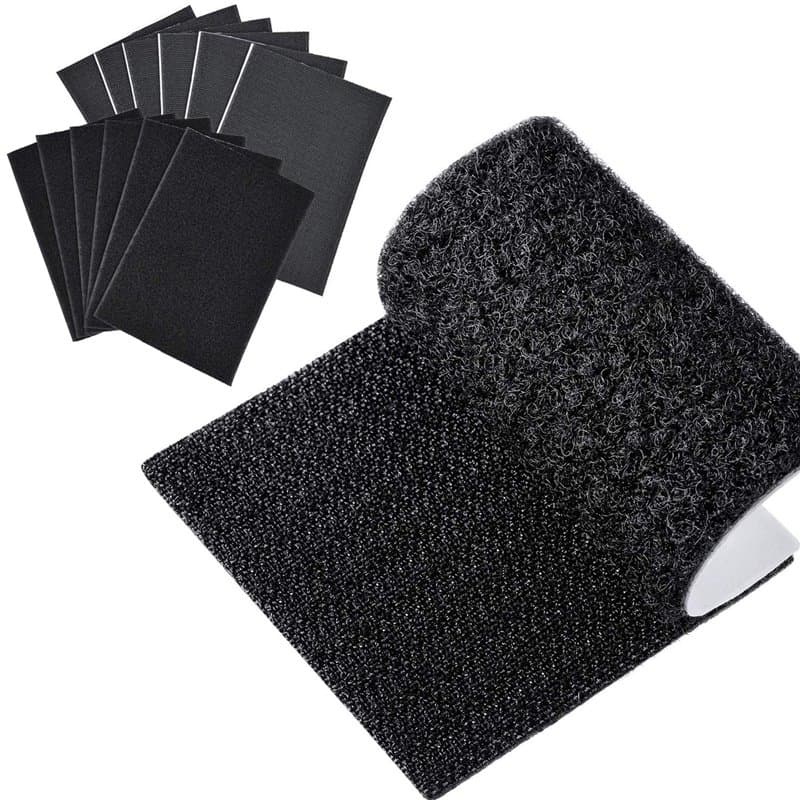 6 Paires 10CM x 15CM Autocollantes Crochets et Boucles Pastille Adhésif Collant Point Monnaies Arrière pour Travaux de Maison, B