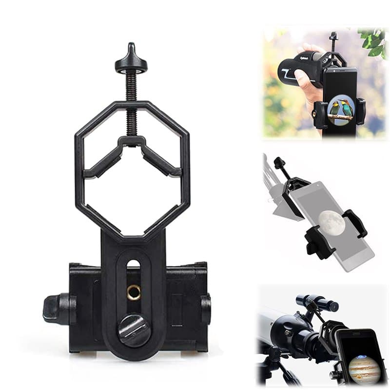 TRAMILY Adaptateur universel pour téléphone portable – Compatible avec jumelles monoculaires télescope et microscope, s'adapte à