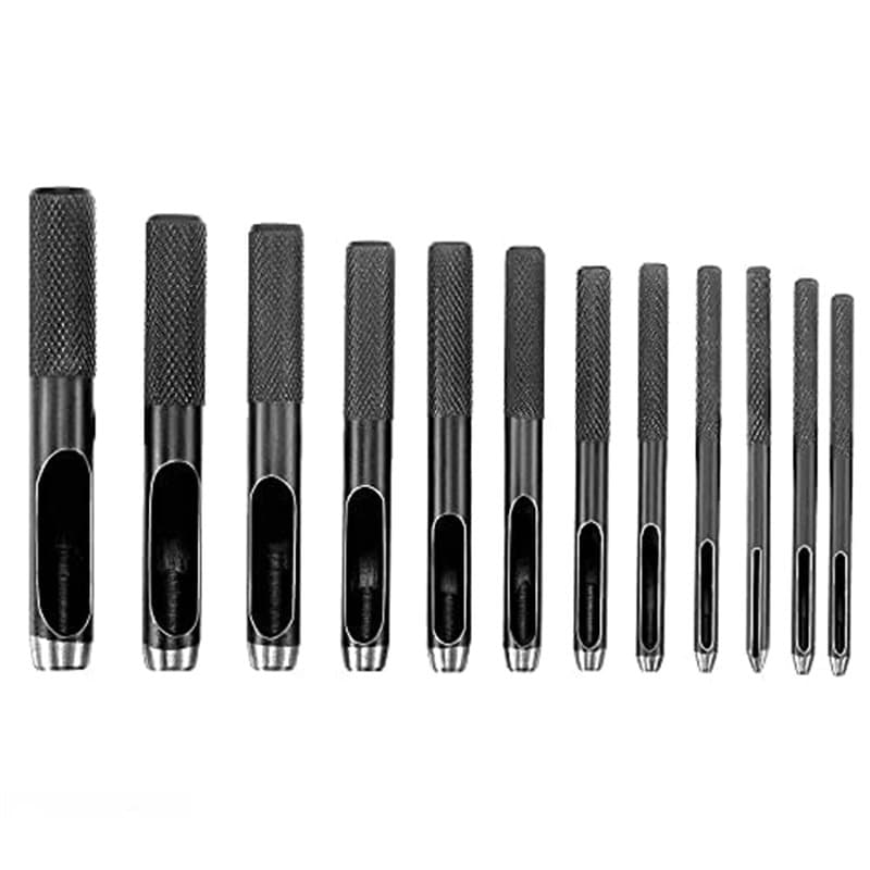 CENPEK 12PCS Perforatrice en Cuir - Perforatrice Ronde en Cuir pour Artisanat en Cuir, Outil de Coupe pour Bracelets de Montre C