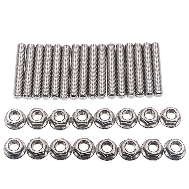 CENPEK Kit de Goujons de collecteur d'échappement 16Pcs 2 collecteurs pour V8 de 4,6 et 5,4 litres