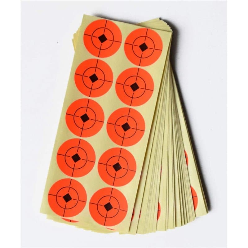 ANCLLO Lot de 250 autocollants en papier pour tir - Orange - 5 cm