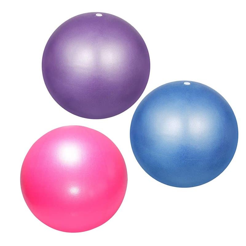 3 Pièces Pilates Ballon, Yoga Ball, Petit Ballon De Fitness, Anti-Éclatement Yoga Ball avec Pailles Gonflables pour Le Yoga, Le