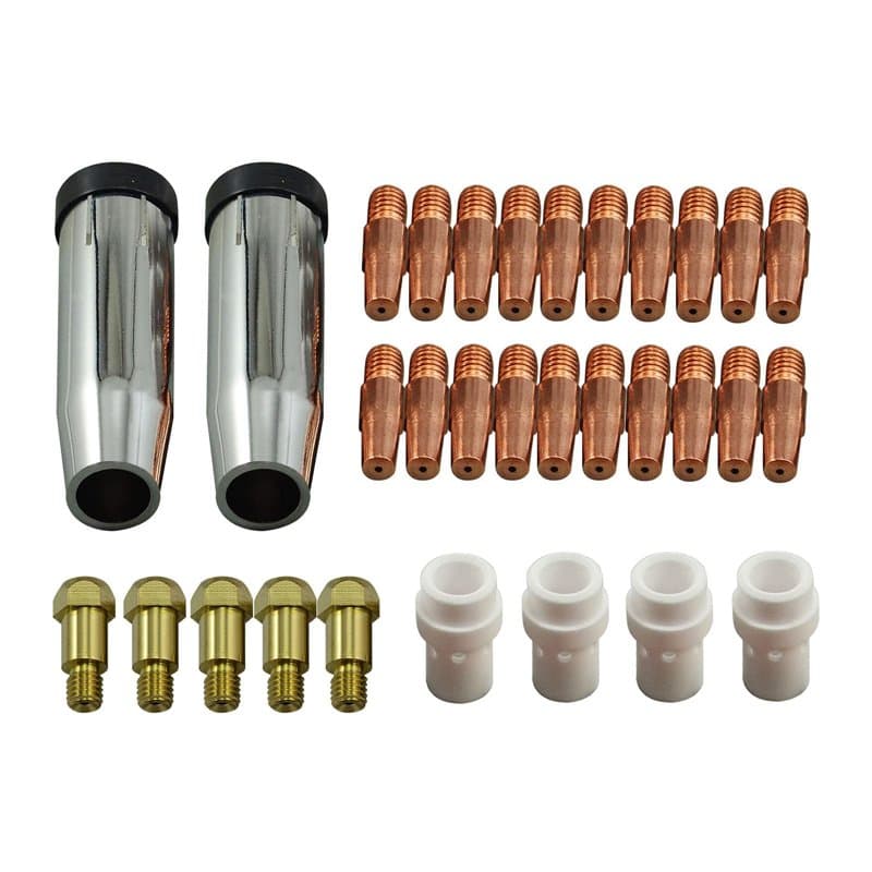RIVERWELD MIG MAG Électrodes Contact M8 140.0442 1,2mm Buse Conique Gaz 145.0078 Pointe de Soudure 142.0020 Buse Diffuseuse Gaz