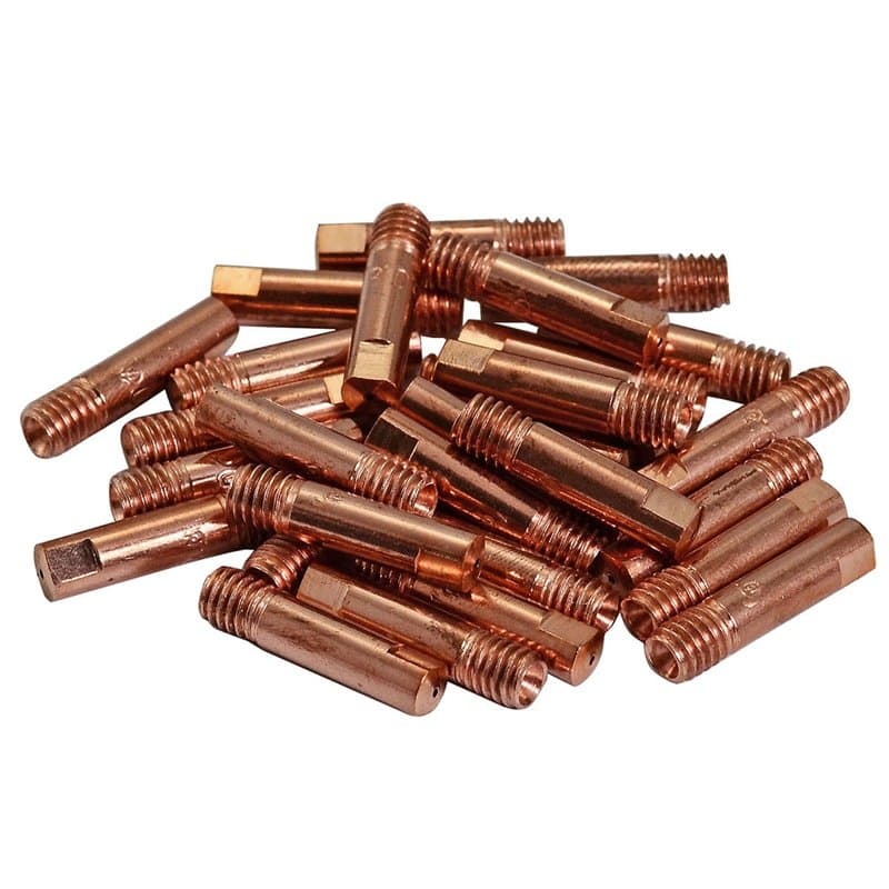 RIVERWELD Électrodes pour soudage MIG/MAG Conseils de contact 0,9mm 140.0177 M6x25mm Cuivre pour Torche de soudure 15AK MB15 CO₂