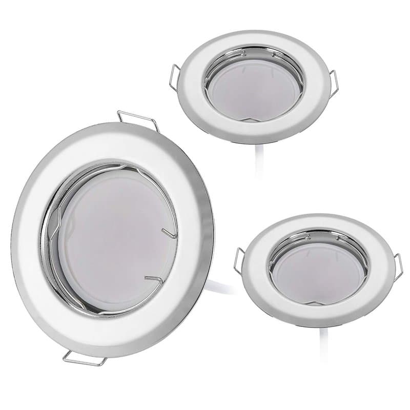 HCFEI Lot 3 spots led encastrable plafond diametre 55mm 3W 220V, Blanc Chaud 3000K avec Ampoules LED, Rond Plafonnier, Dimmable,