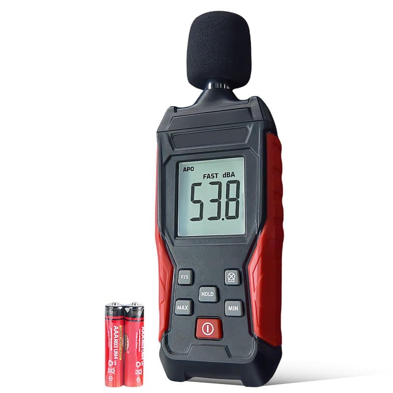 GOEDCH 30-130dB(A) Sonomètre Numérique: Décibelmètre Professionnel, Niveau Sonore Testeur du Bruit, Testeur de Sonomètre Sonore,