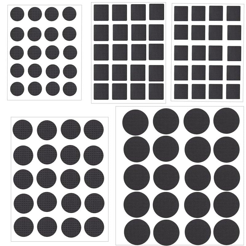 100 Pièces Patin Chaise,Patins pour Meubles,Tampon Chaise,Patin Chaise Feutre de Protection Pied Chaise Antidérapant,5 Tailles,A