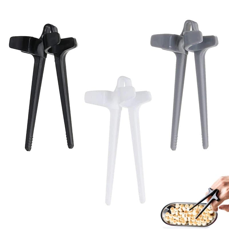 JeoPoom 3 Pièces Baguettes de Doigt pour Gamer, Baguettes de Collation en Plastique, Pinces Alimentaires en Plastique pour Gamer