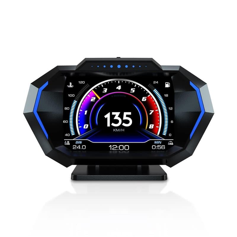 AMROOLOO Affichage tête haute, OBD2 + GPS + mode compteur de pente - Affichage multilingue - Unités de compteur de vitesse modif