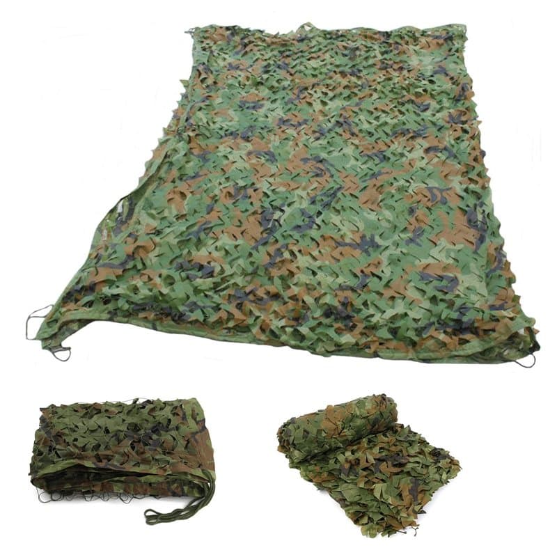 NOUJEN Filet de Camouflage 3m x 3m,210 D Tissu Oxford Filet de Camouflage Militaire pour Camping, Militaire, Chasse, tir, écran
