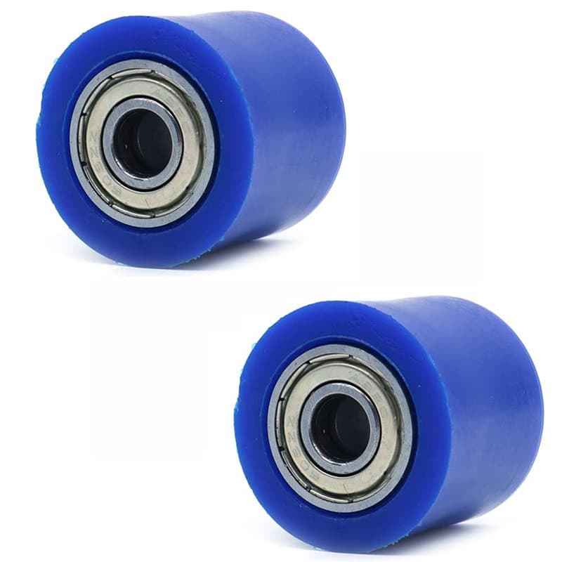 ANCLLO Lot de 2 rouleaux de chaîne de 8 mm pour moto, motocross, enduro, bleu