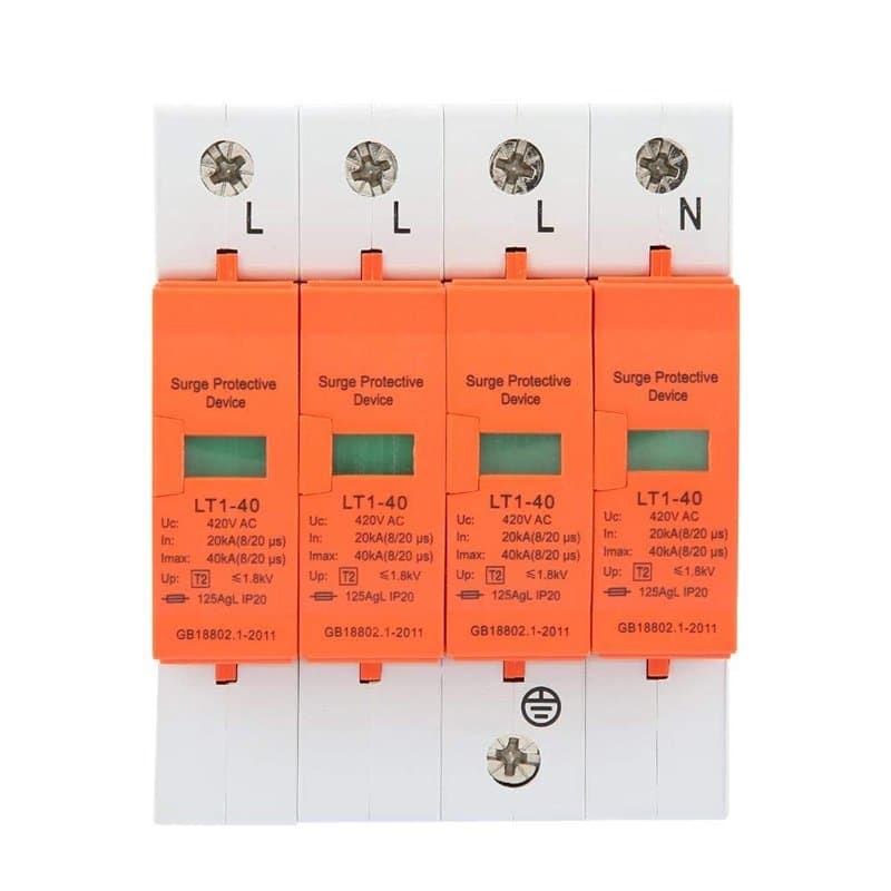 Remplacement de Dispositif de parafoudre triphasé à Quatre Fils de Basse Tension 420v 40 KA du Protecteur de surtension Domestiq