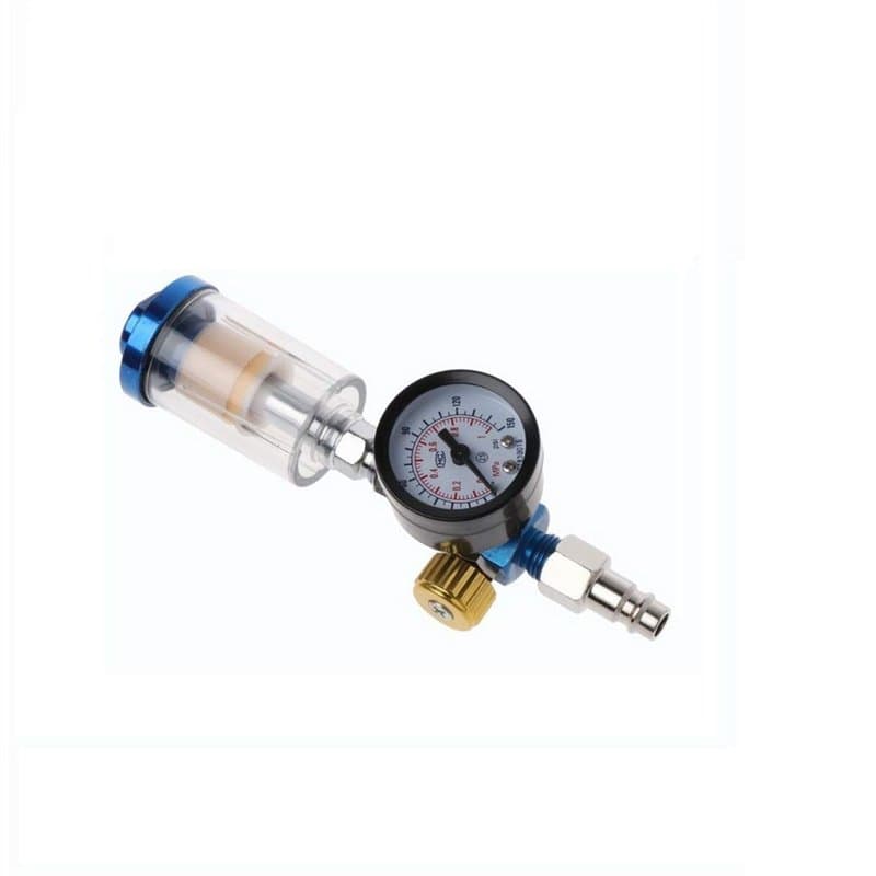 DollaTek AFR2000 Régulateur de pression d'air Séparateur d'eau Filtre piège Compresseur d'aérographe avec raccords MPA Jauge de